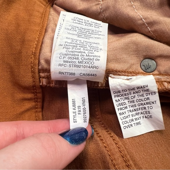 Madewell 9" Mid-Rise Skinny Jeans Button-Front Edition - burnt sienna, size 30T - Picture 9 of 15